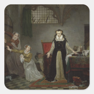 Mary Stuart  at Moment of Leaving for Square Sticker