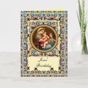 Mary the Madonna and child - Jesus' Birthday Holiday Card