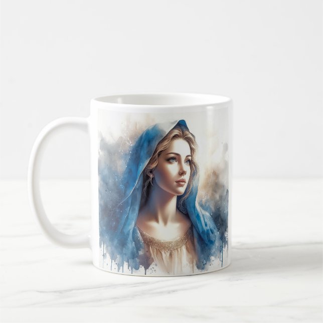 Mary Virgin Jesus Coffee Mug (Left)
