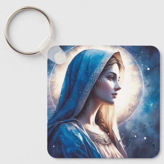 Mary Virgin Jesus Key Ring (Front)