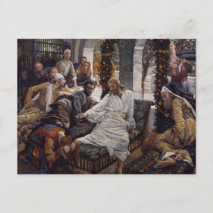 Mary Washing Jesus Feet Holiday Postcard