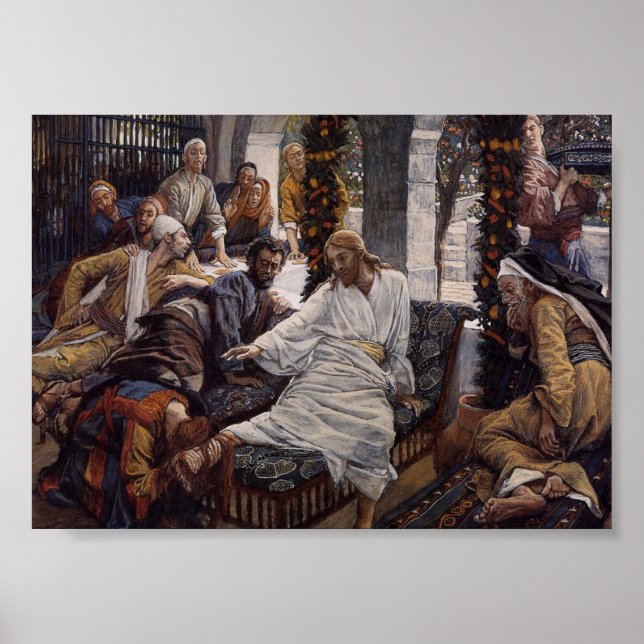 Mary Washing Jesus Feet Poster (Front)