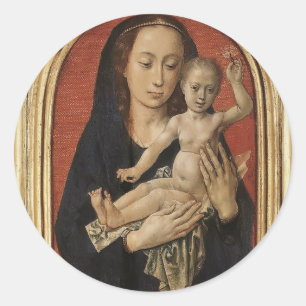 Mary with child by Hugo van der Goes Classic Round Sticker