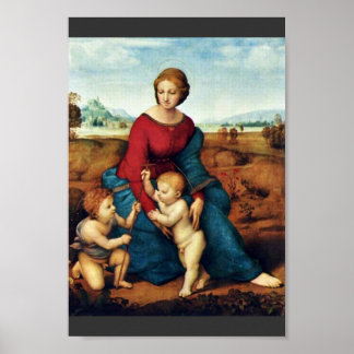 Mary With Christ Child And John The Baptist Poster