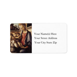 Mary With Jesus and Angels Vintage Address Label