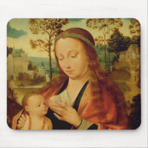 Mary with the Christ Child, early 16th century Mouse Mat