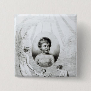 Mary Wollstonecraft Shelley  as a child 15 Cm Square Badge