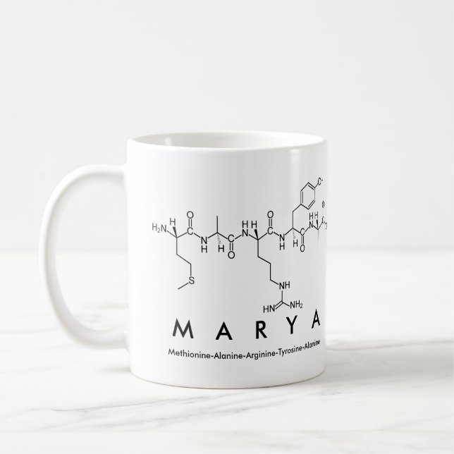 Marya peptide name mug (Left)