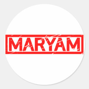 Maryam Stamp Classic Round Sticker