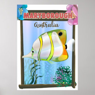 Maryborough Australia Tropical travel poster