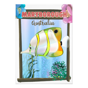 Maryborough Australia Tropical travel poster