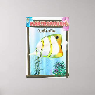 Maryborough Australia Tropical travel poster Canvas Print