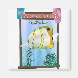 Maryborough Australia Tropical travel poster Magnet