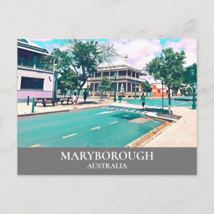 Maryborough country town Australia vintage travel Postcard
