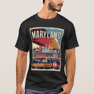 Maryland 1950s USA Vintage Retro Tourism T-Shirt