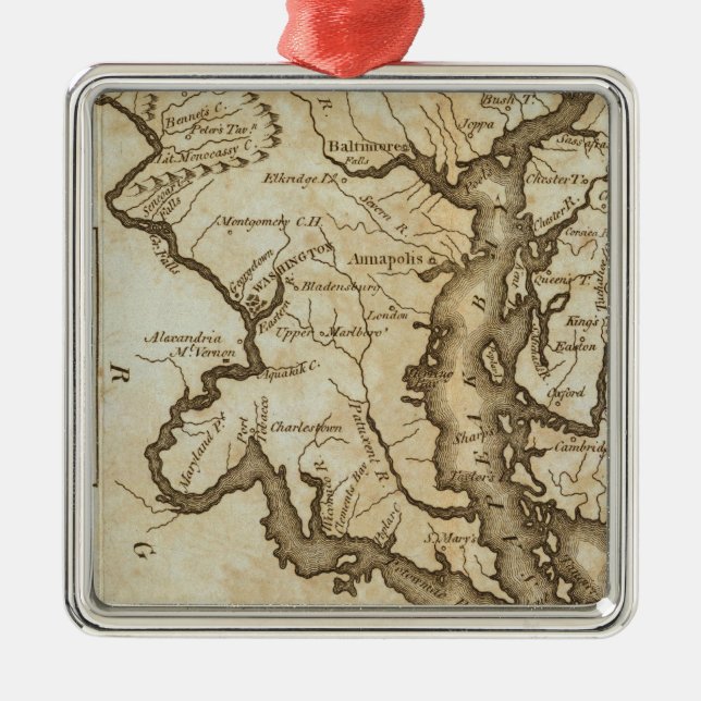 Maryland 4 metal tree decoration (Front)