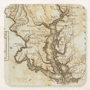 Maryland 4 square paper coaster