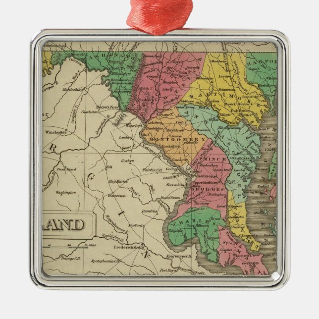 Maryland 5 metal tree decoration (Front)