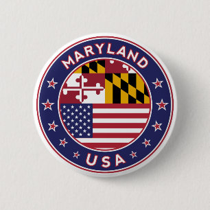 Maryland 6 Cm Round Badge