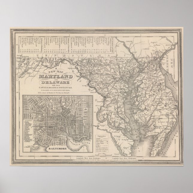 Maryland and Delaware Poster (Front)