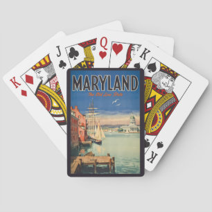Maryland Annapolis Painterly Illustration Travel Playing Cards