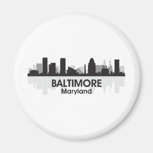 Maryland Baltimore Skyline Magnet