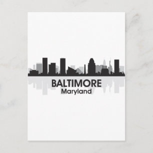 Maryland Baltimore Skyline Postcard