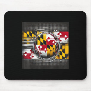 Maryland Baseball Player Design With State Flag Ar Mouse Mat