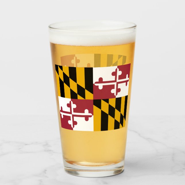 MARYLAND BEER GLASS (Front Filled)