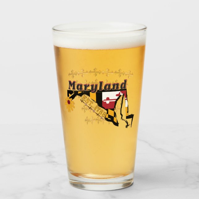 Maryland Beer Glass (Front Filled)