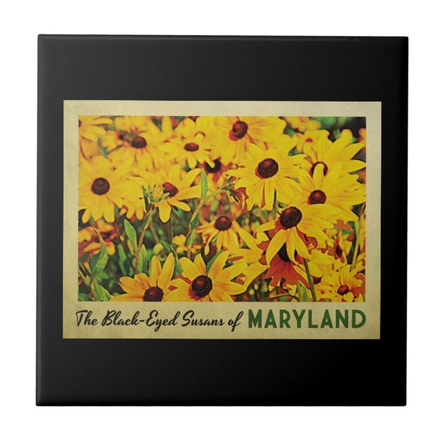 Maryland Black-Eyed Susans Tile (Front)