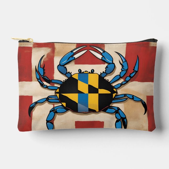 Maryland Blue Crab Accessory Pouch (Front)