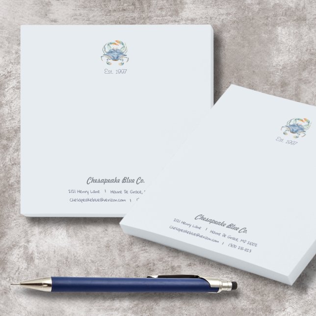 Maryland Blue Crab Custom Business Post-It Notes (Creator Uploaded)