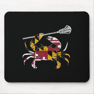 Maryland Blue Crab Lacrosse Lover Tee Flag Of Mary Mouse Mat