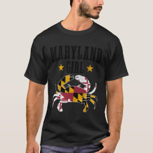 Maryland Blue Crab Maryland Flag Pride T-Shirt