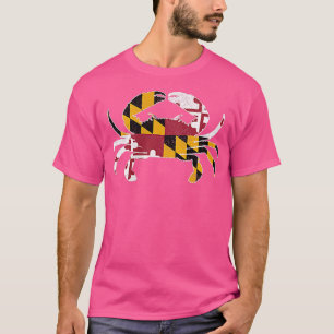 Maryland Blue Crab Vintage Crabbing Maryland Flag T-Shirt