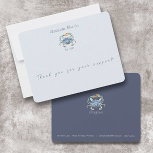 Maryland Business Custom Crab Thank You Card
