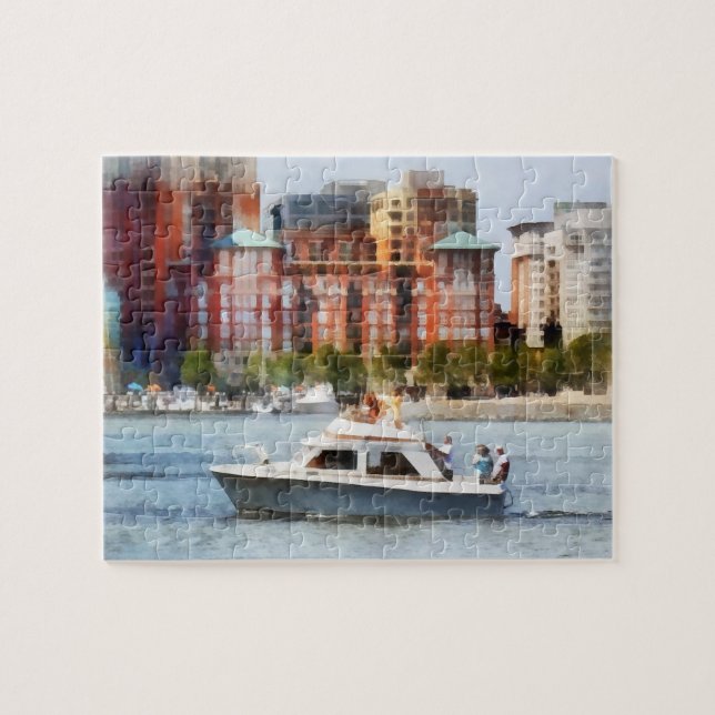 Maryland - Cabin Cruiser by Baltimore Skyline Jigsaw Puzzle (Horizontal)