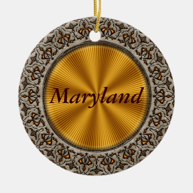 Maryland Ceramic Tree Decoration (Front)