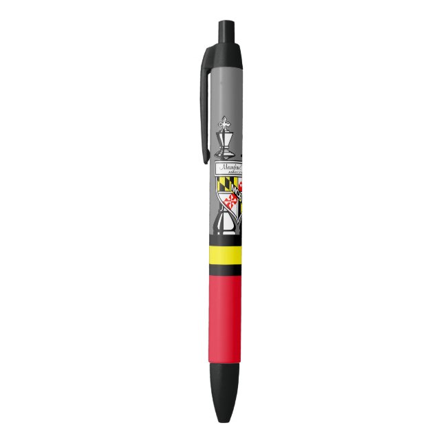 MARYLAND CHESS BLACK INK PEN (Top (Vertical))