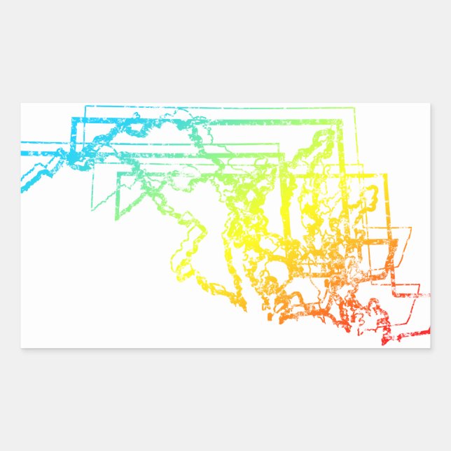 maryland chill blur rectangular sticker (Front)