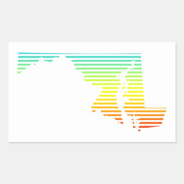 maryland chill fade rectangular sticker (Front)