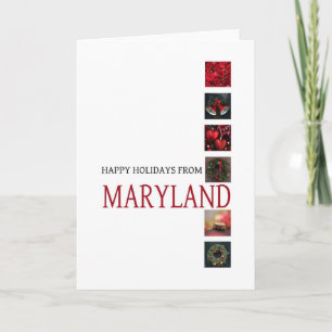 Maryland Christmas Card with ornaments