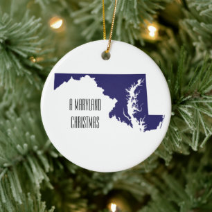 Maryland Christmas Ornament Personalised
