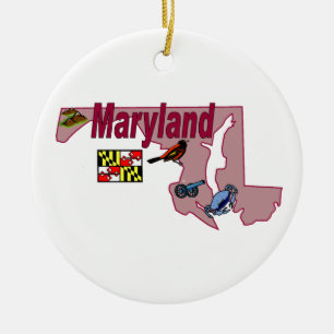 Maryland Christmas Tree Ornament