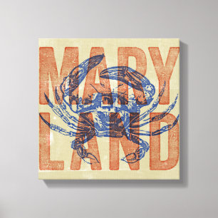 Maryland Crab Canvas Art