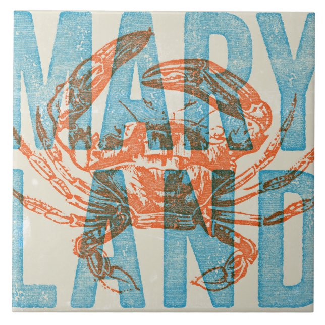 Maryland Crab Ceramic Tile (Front)