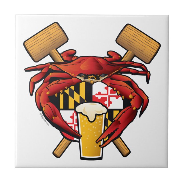 Maryland Crab Feast Crest Tile (Front)