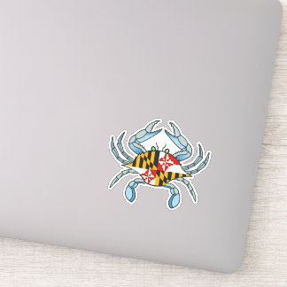 Maryland crab flag sticker