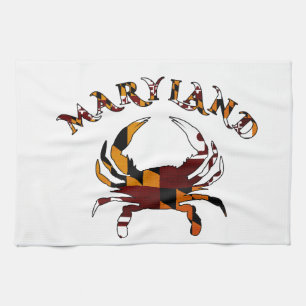 Maryland Crab Flag Tea Towel